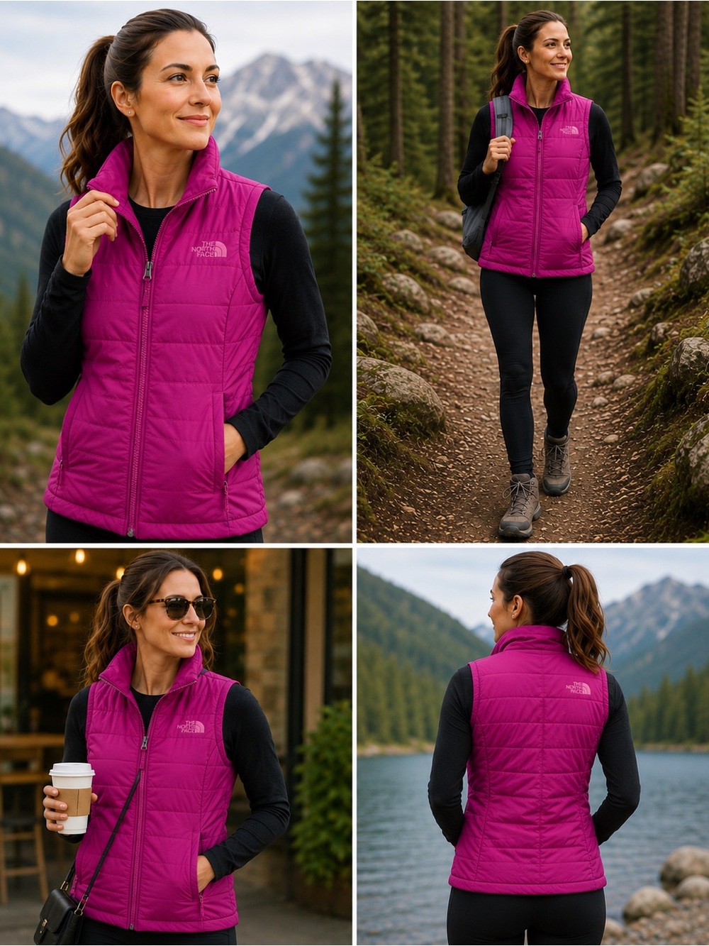 The North Face Pink Quilted‎ Puffer Vest Small | Hiking Trail Outdoor Layer